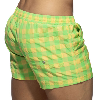 Short de Bain Flashy Squares Jaune