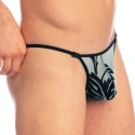 L'Homme invisible String Striptease Velours Mystique Turquoise