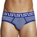 Modus Vivendi Slip Hellenic Rayé Bleu - Blanc