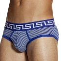 Modus Vivendi Slip Hellenic Rayé Bleu - Blanc