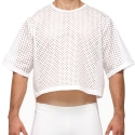 Modus Vivendi T-Shirt Crop Poplin Blanc