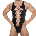 Omohonia Body String Maxx Simili Cuir Noir