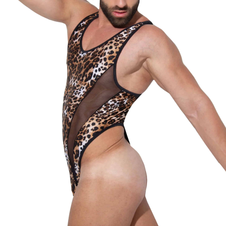 Omohonia Tifon Thong Bodysuit - Leopard