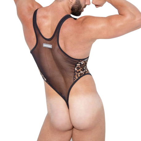Omohonia Tifon Thong Bodysuit - Leopard