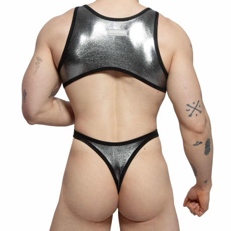 Omohonia Vulcano Clip Thong Bodysuit - Silver