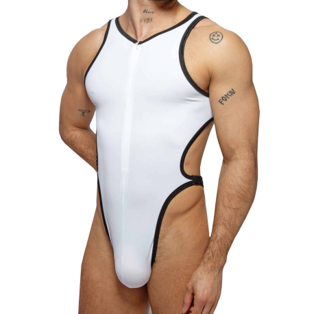 Omohonia Vulcano Clip Thong Bodysuit - White