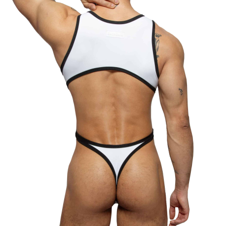 Omohonia Vulcano Clip Thong Bodysuit - White