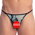 L'Homme invisible String Striptease Velours Mystique Turquoise