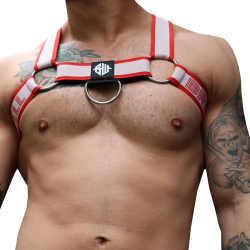 Breedwell Groove Bulldog Harness - Red