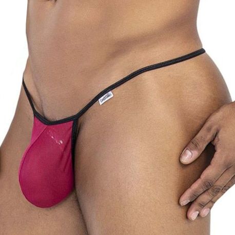 CandyMan Mesh G-String - Burgundy