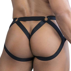 String Jock Crisscross Noir CandyMan
