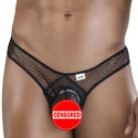 CandyMan Fishnet Thong - Black