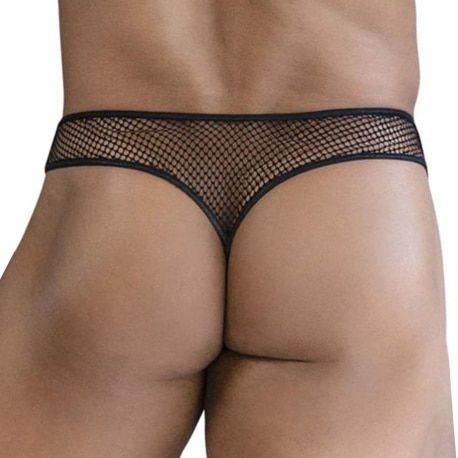 CandyMan String Résille Noir
