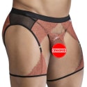 CandyMan Ensemble Jarretière - String Ficelle Dentelle Terracotta