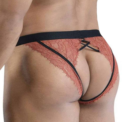 Jock Strap Dentelle Terracotta CandyMan