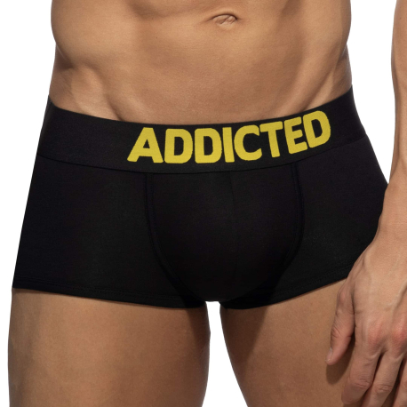 Addicted Black Soft Trunks - Black - Yellow