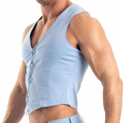 Gilet Chino Bleu Ciel TOF Paris