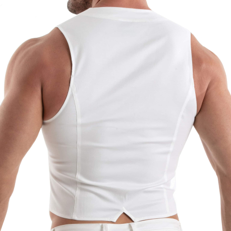 TOF Paris Chino Buttoned Vest - White