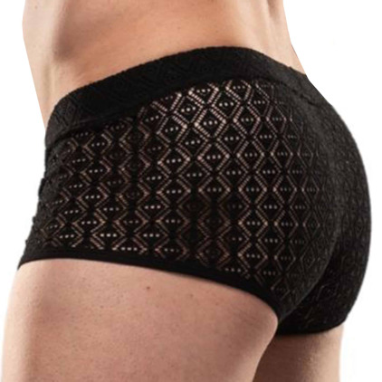 Boxer Court Riviera Noir TOF Paris