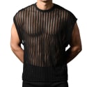 Andrew Christian Mesh Motion T-Shirt  - Black