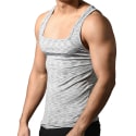 Andrew Christian Débardeur Col Carré Vibe Gris Chiné