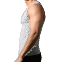 Andrew Christian Vibe Square Neck Tank Top - Heather Grey