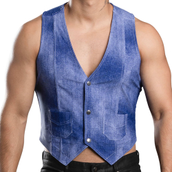 Andrew Christian Stretch Denim Vest - Indigo