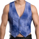 Andrew Christian Stretch Denim Vest - Indigo