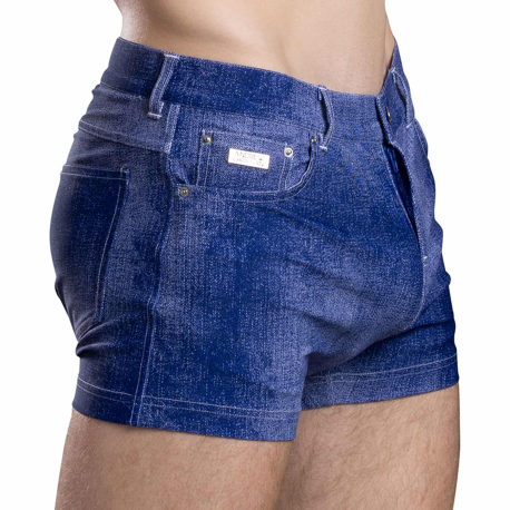 Andrew Christian Stretch Denim Shorts - Indigo