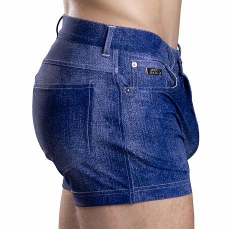 Andrew Christian Stretch Denim Shorts - Indigo