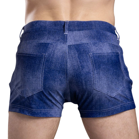 Andrew Christian Stretch Denim Shorts - Indigo