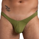 Andrew Christian Almost Naked Deep V Cut Briefs - Olive
