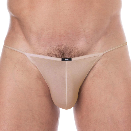 SKU Plain Cotton Mini Tanga Briefs - Nude