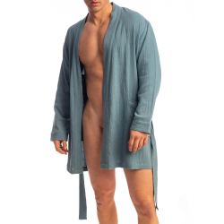 Robe de Chambre Palm Spring Bleu Alizé L'Homme Invisible