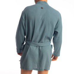 Robe de Chambre Palm Spring Bleu Alizé L'Homme Invisible