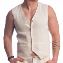 L'Homme invisible Gilet Palm Spring Vanille