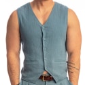 L'Homme invisible Palm Spring Vest - Whisper Blue