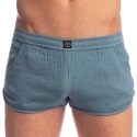 L'Homme invisible Short Split Palm Spring Bleu Alizé