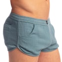 L'Homme invisible Short Split Palm Spring Bleu Alizé