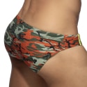 Addicted Bright Camo Swim Briefs - Orange