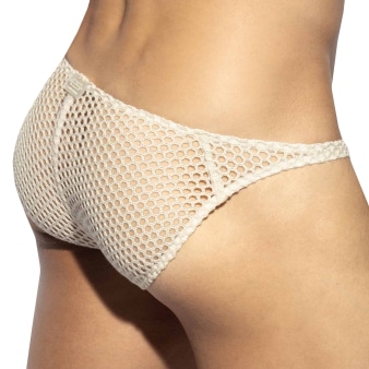 ES Collection Raw Crochet Bikini Briefs - Beige