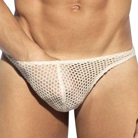 ES Collection String Bikini Raw Crochet Beige