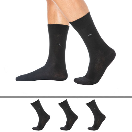 Lot de 3 Paires de Chaussettes Basses Noires Calvin Klein