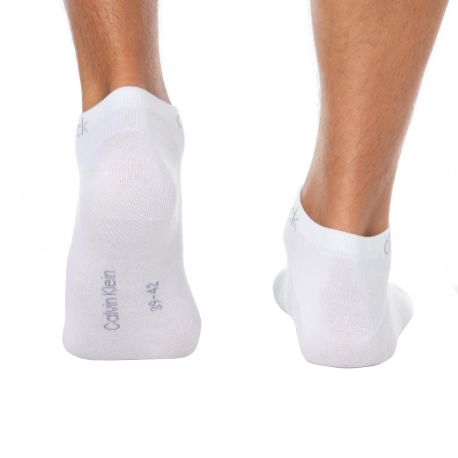 Calvin Klein Lot de 3 Paires de Socquettes Blanches