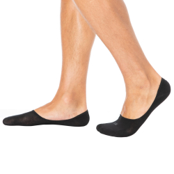 Lot de 3 Paires de Chaussettes Invisibles Mid Cut Noires Calvin Klein