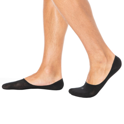 Lot de 3 Paires de Chaussettes Invisibles Mid Cut Noires Calvin Klein