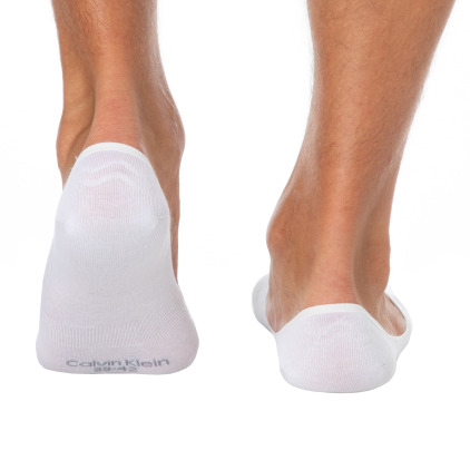 Lot de 3 Paires de Chaussettes Invisibles Mid Cut Blanches Calvin Klein