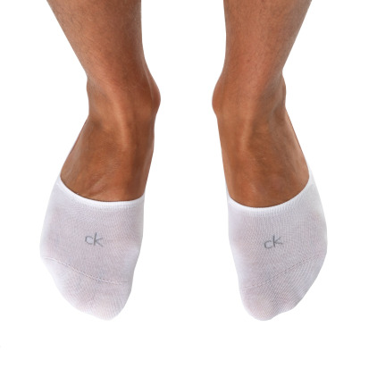 Lot de 3 Paires de Chaussettes Invisibles Mid Cut Blanches Calvin Klein