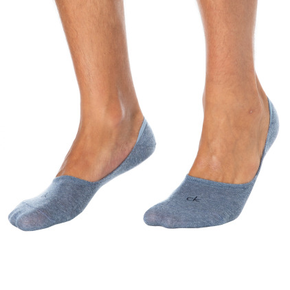 Lot de 3 Paires de Chaussettes Invisibles Mid Cut Bleu Denim Calvin Klein