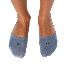 Lot de 3 Paires de Chaussettes Invisibles Mid Cut Bleu Denim Calvin Klein